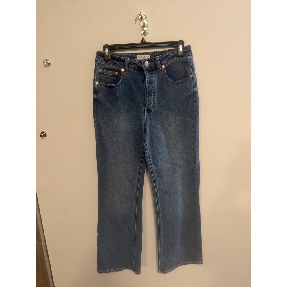 78&Sunny Womens High Rise Straight Leg Jeans Medium Wash Blue Size 6